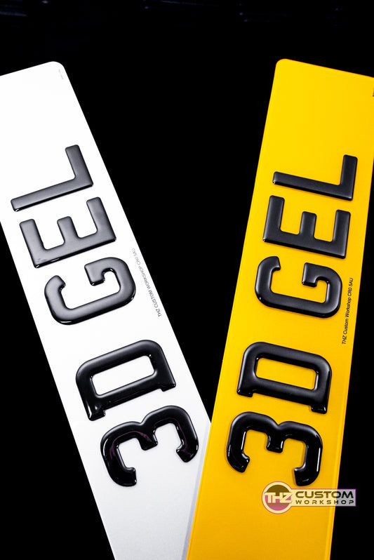 3D Gel Number Plates Set