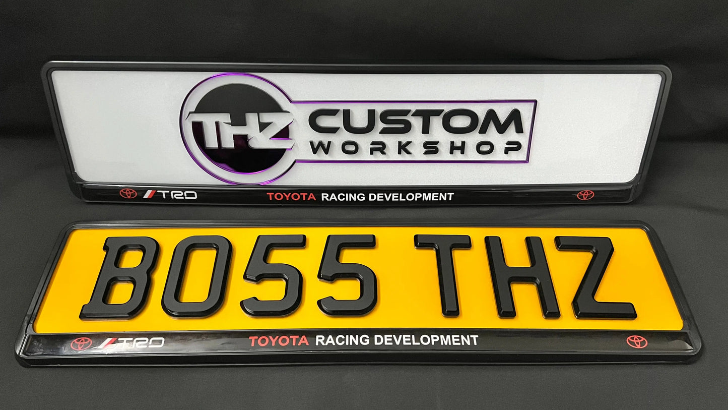 Toyota Racing Development Plate Holder Set THZ CUSTOM WORKSHOP