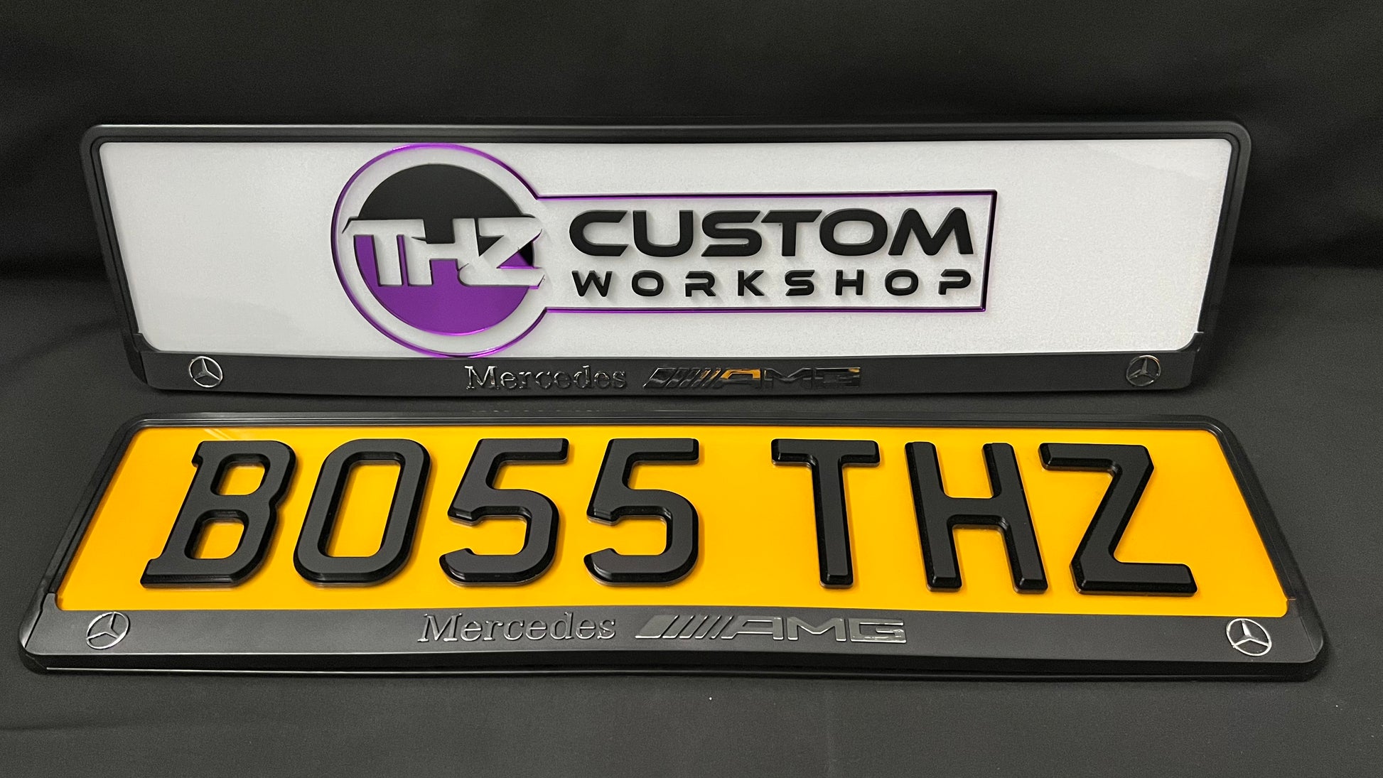 Mercedes AMG 3D Plate Holder Set