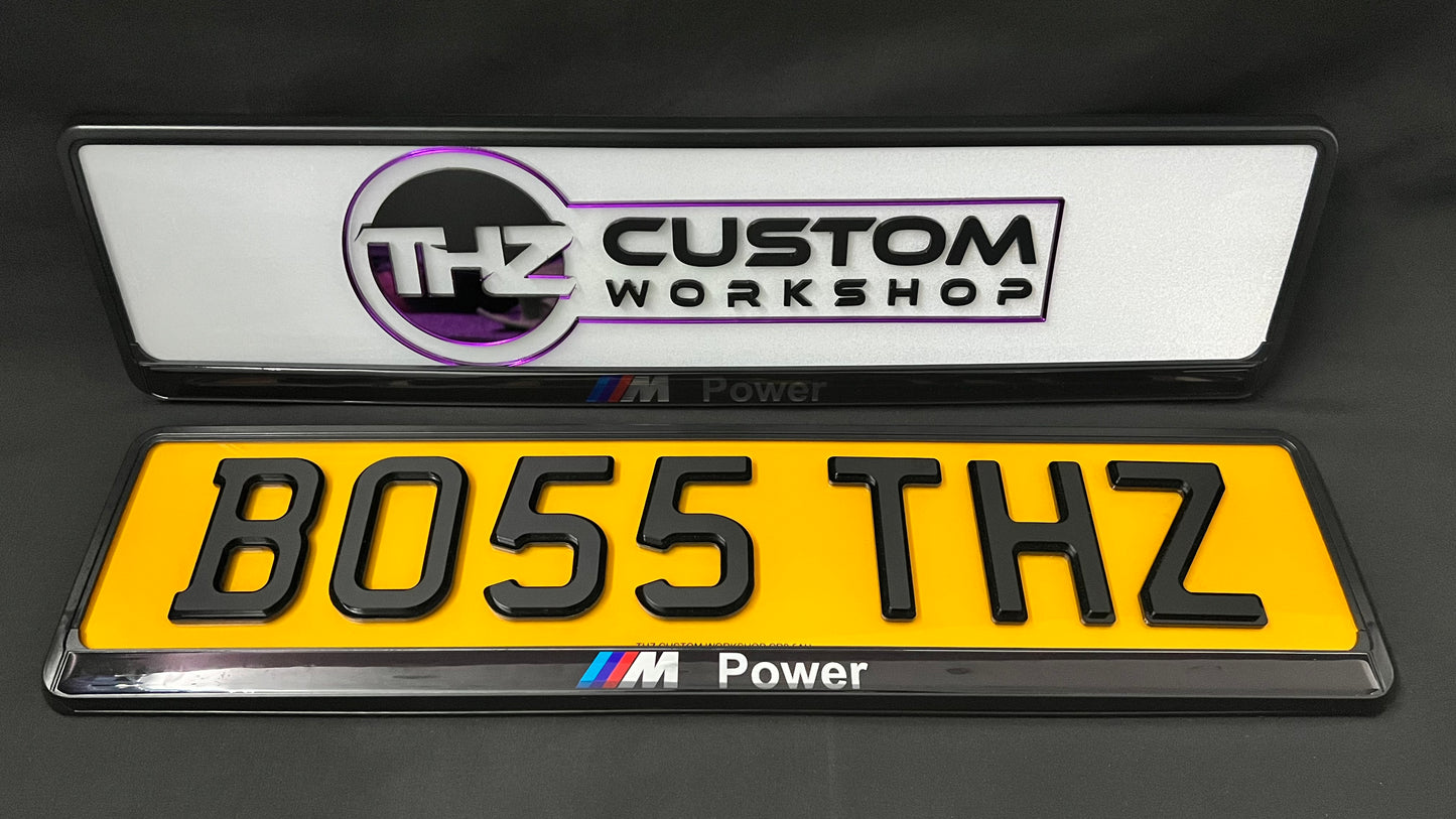 M Power BMW Plate Holder Set