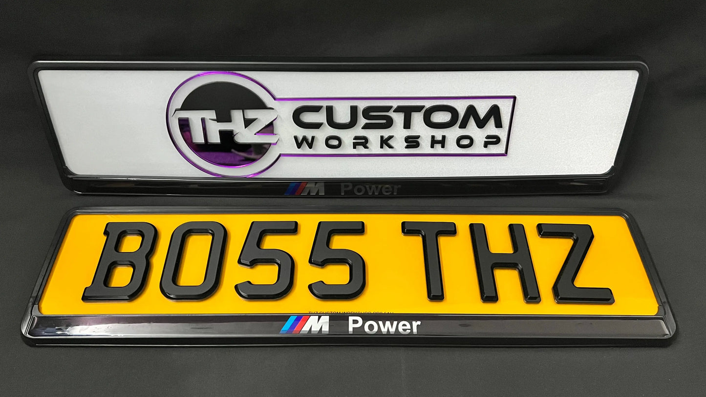 M Power BMW Plate Holder Set