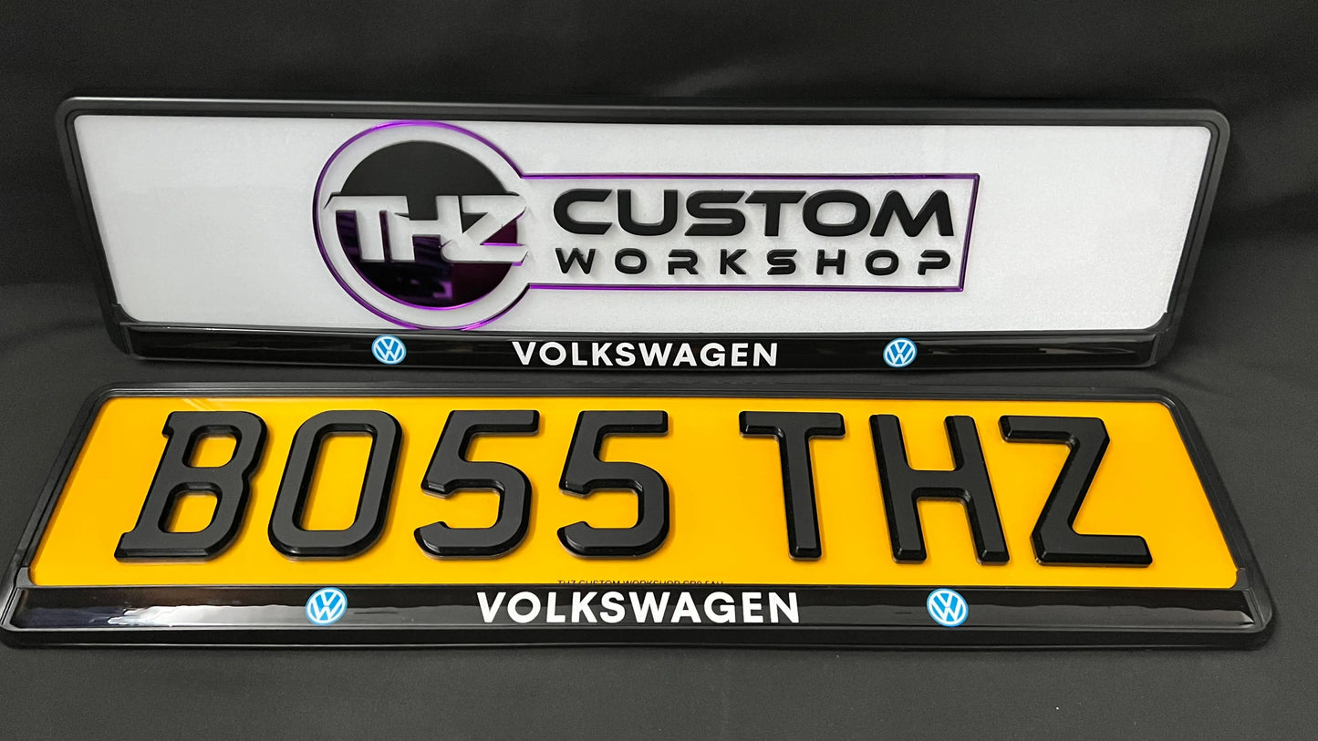 Volkswagen Plate Holder Set THZ CUSTOM WORKSHOP