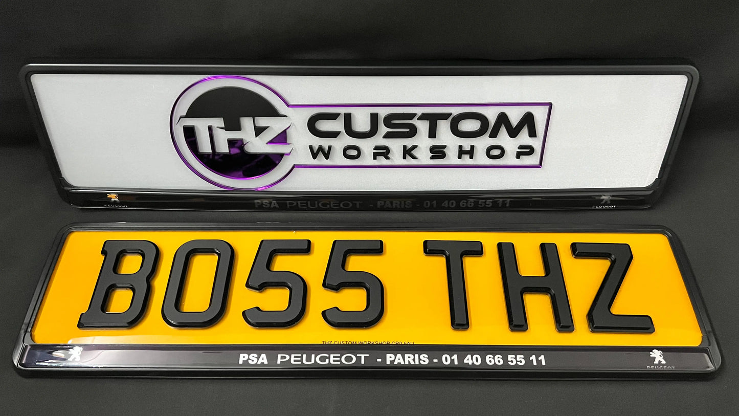 Peugeot Plate Holder Set THZ CUSTOM WORKSHOP