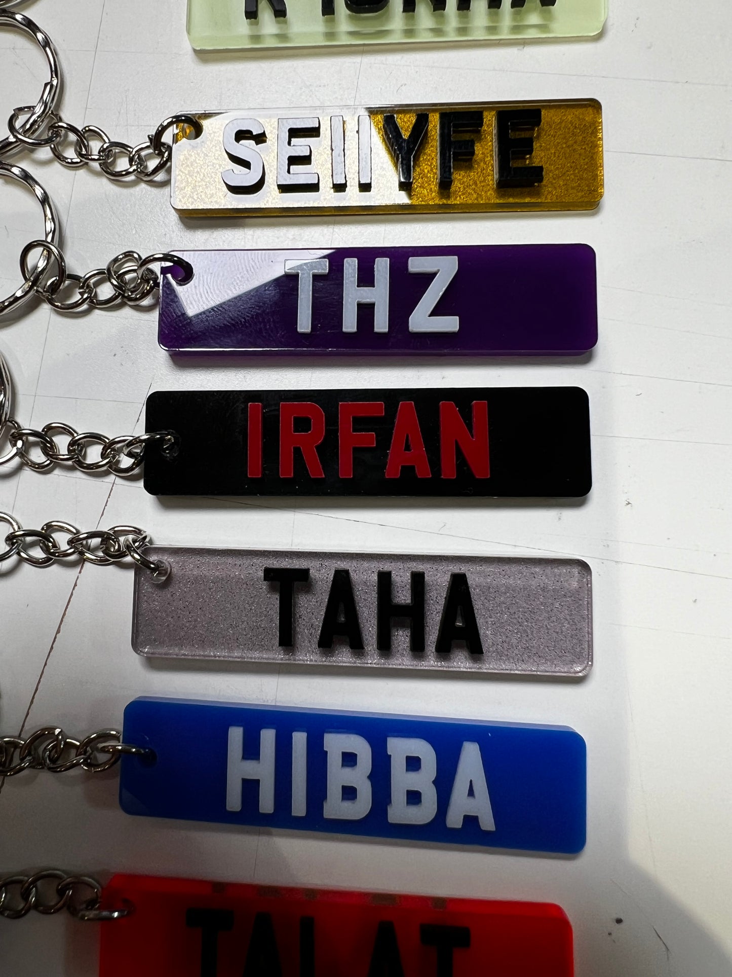 4D Number Plate Keyrings