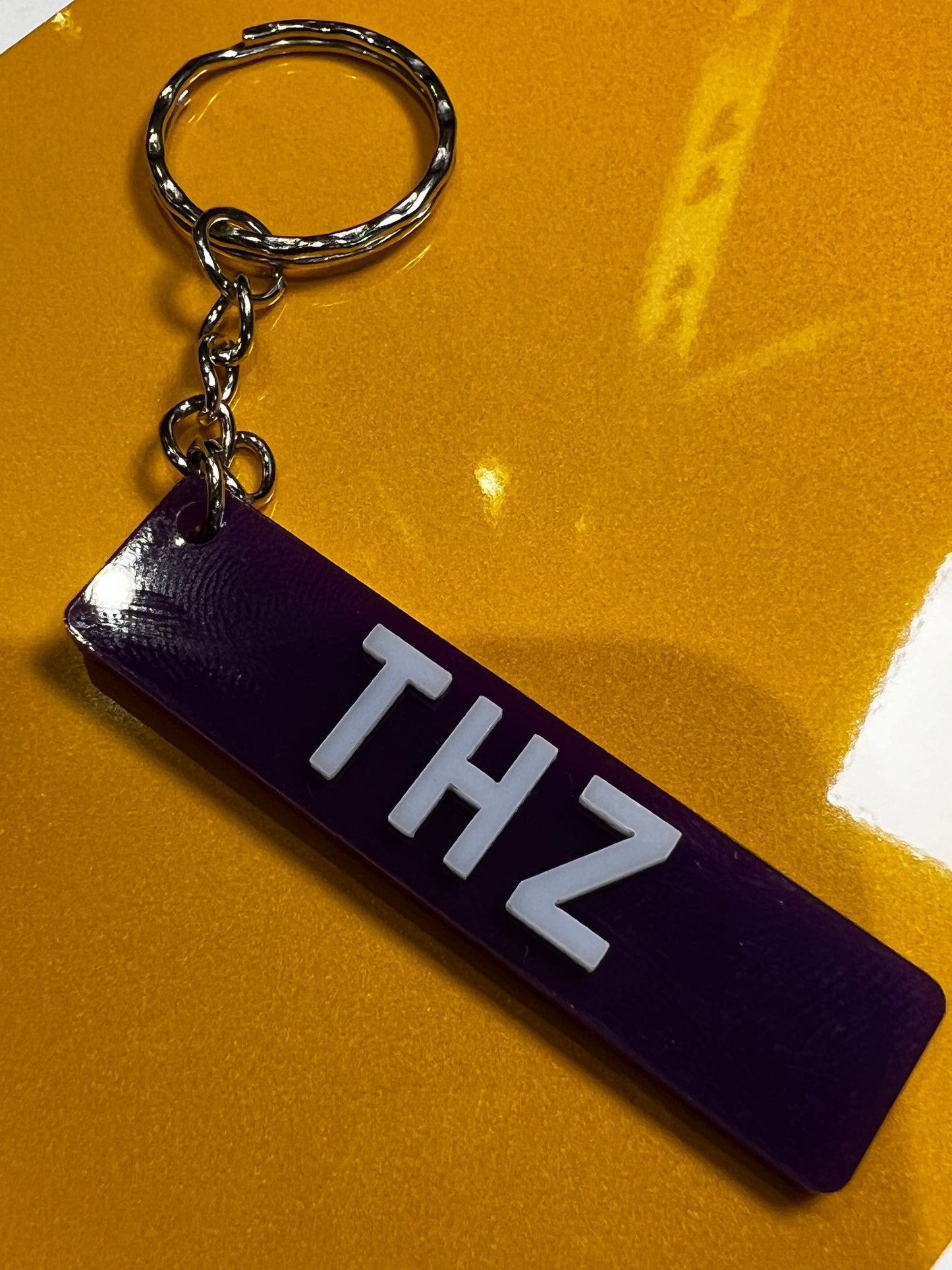 4D Number Plate Keyrings