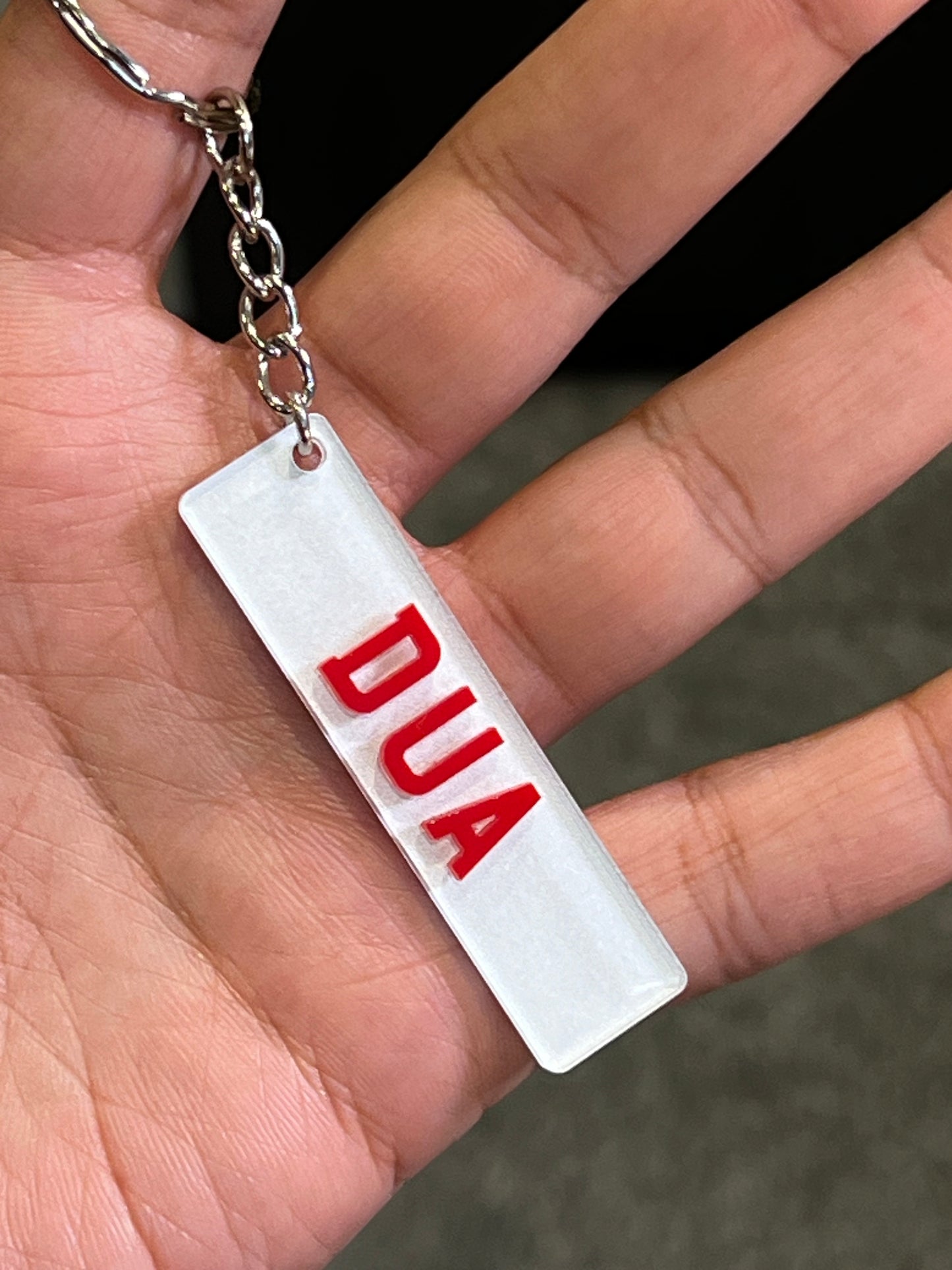 4D Number Plate Keyrings