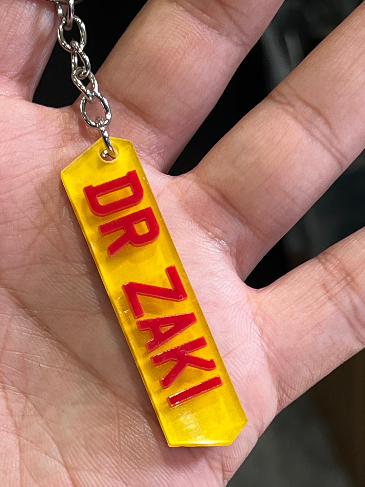 4D Number Plate Keyrings