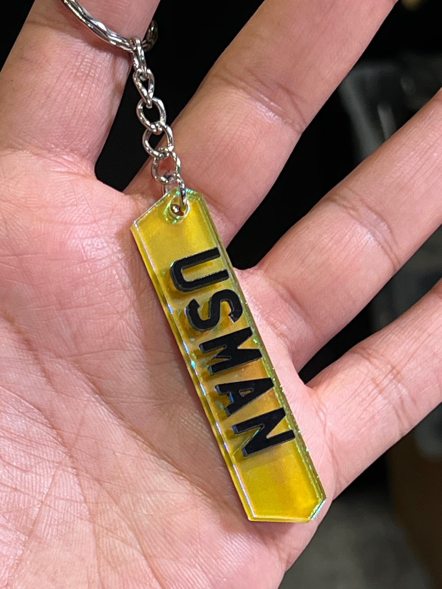 4D Number Plate Keyrings