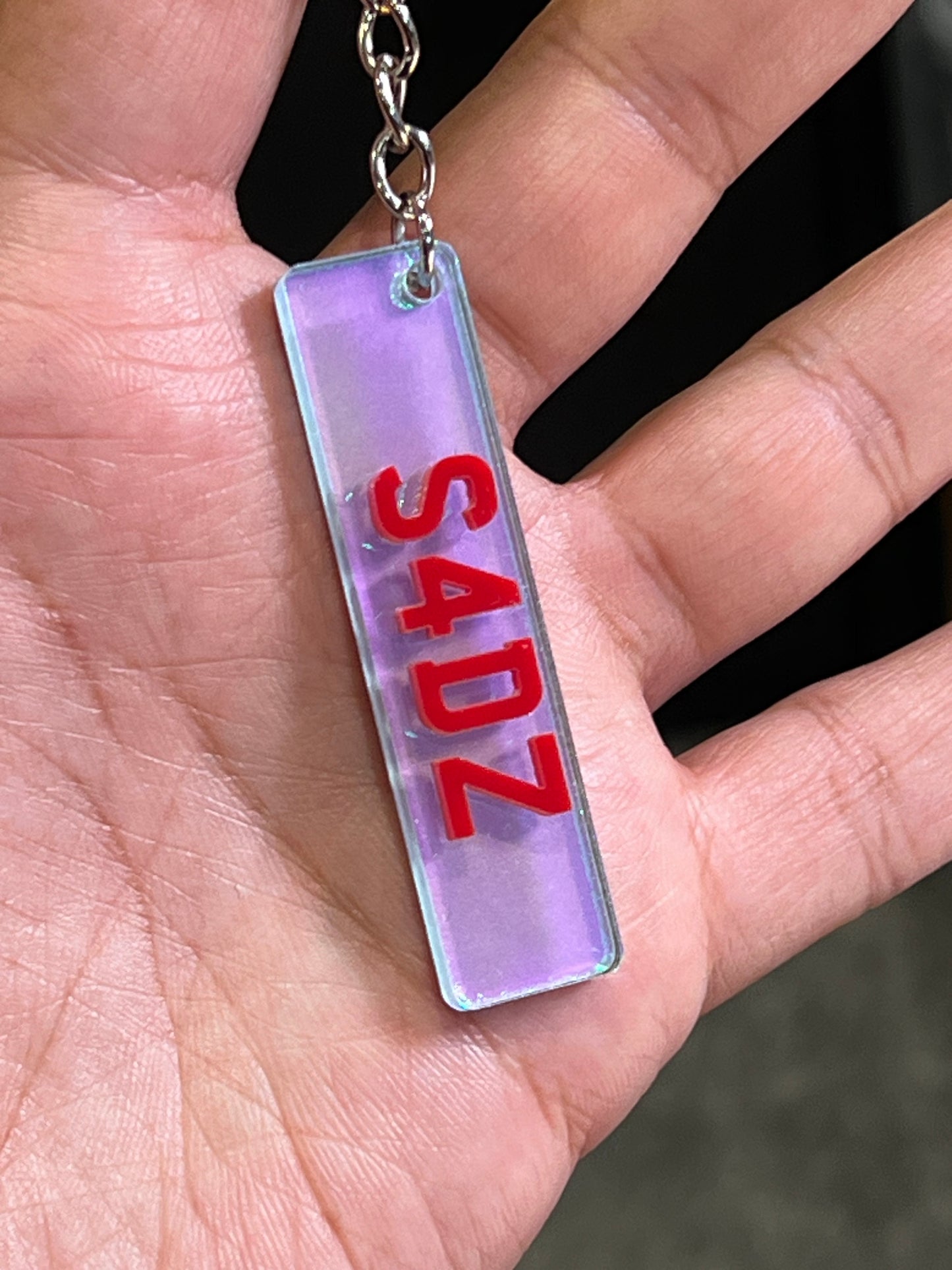 4D Number Plate Keyrings