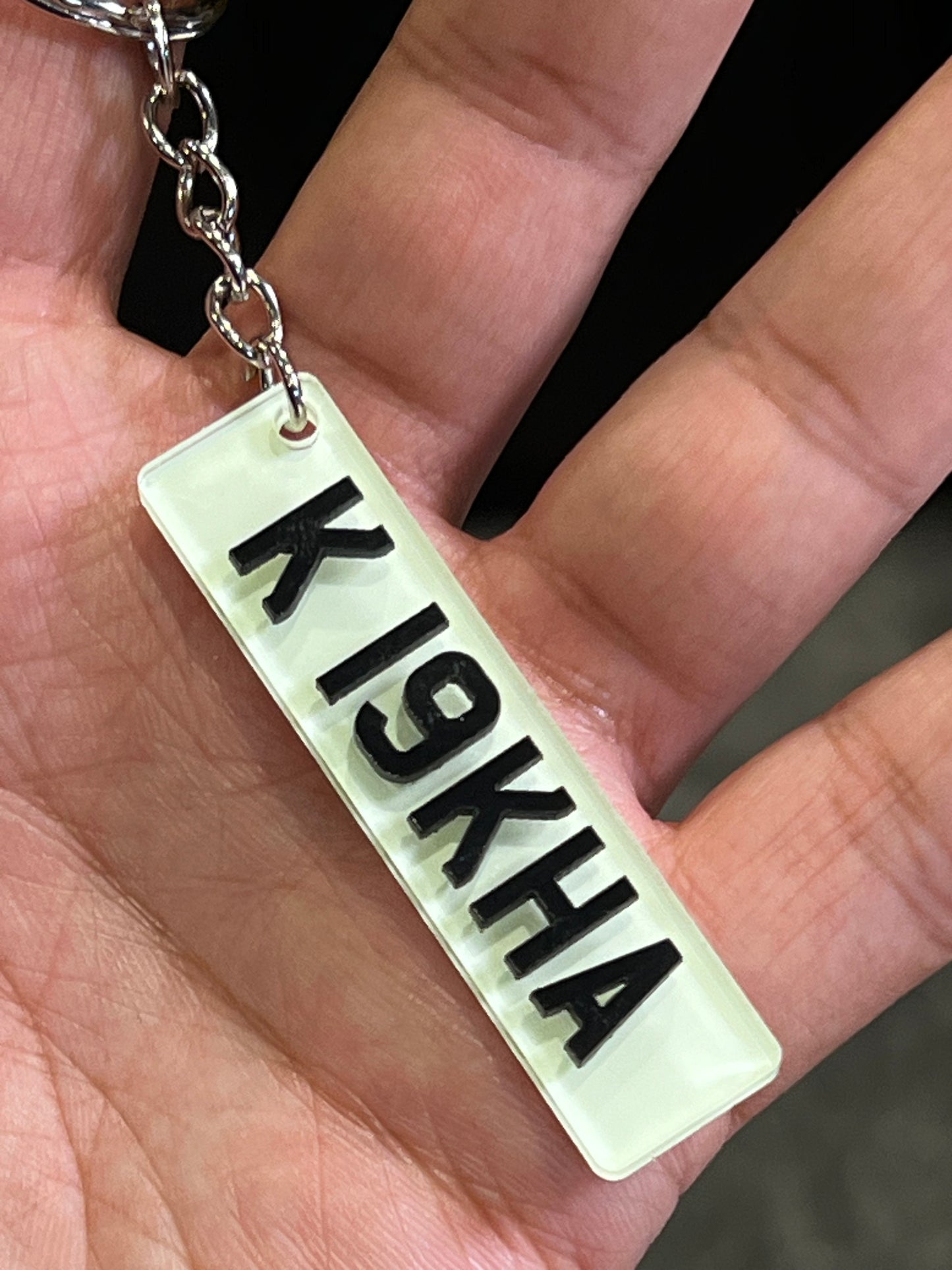 4D Number Plate Keyrings