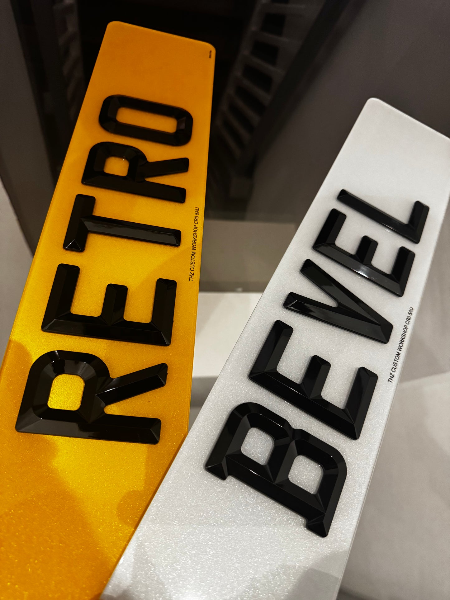4D Bevel Number Plates Set