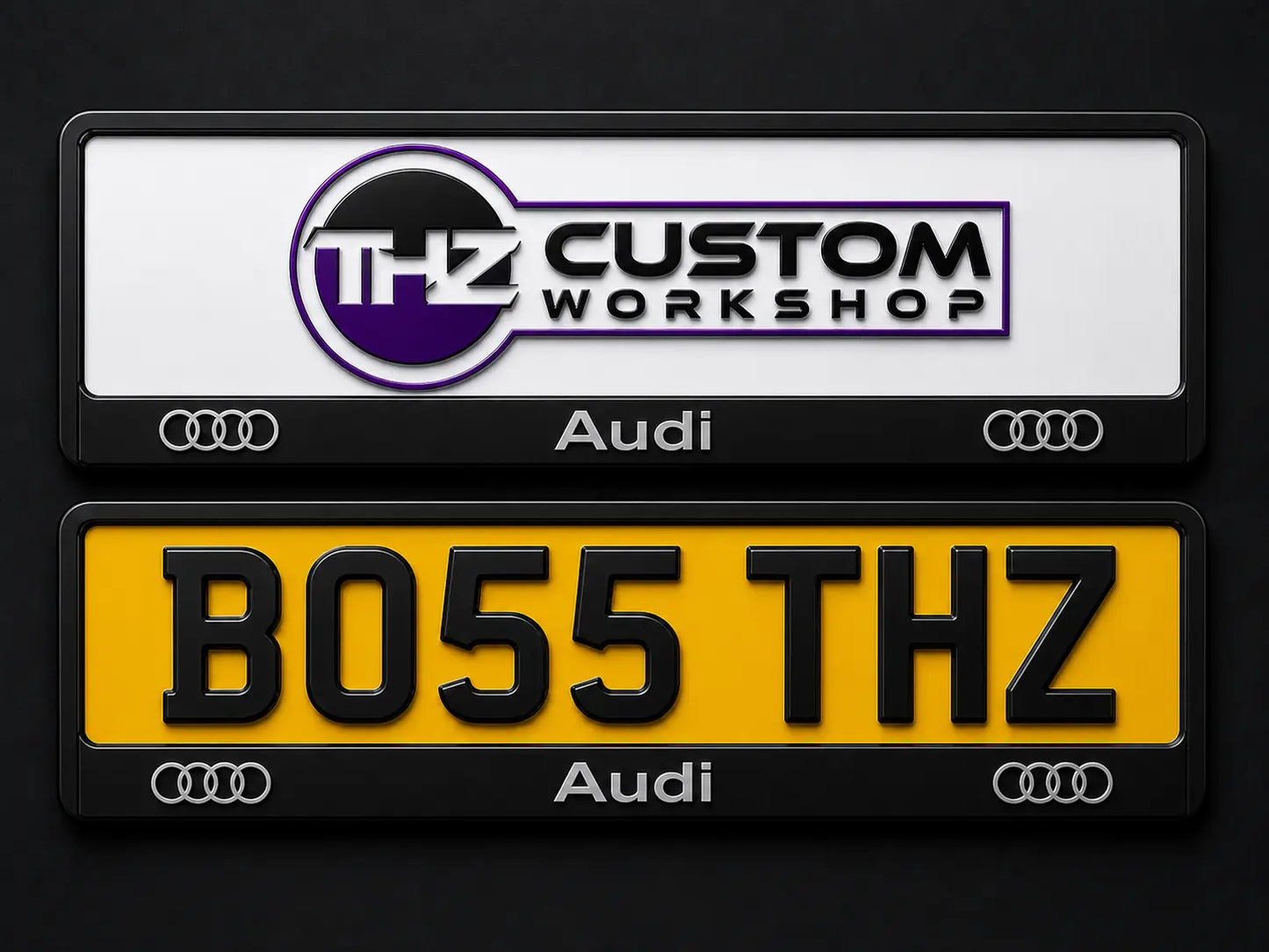 Audi 3D Plate Holder Set THZ CUSTOM WORKSHOP