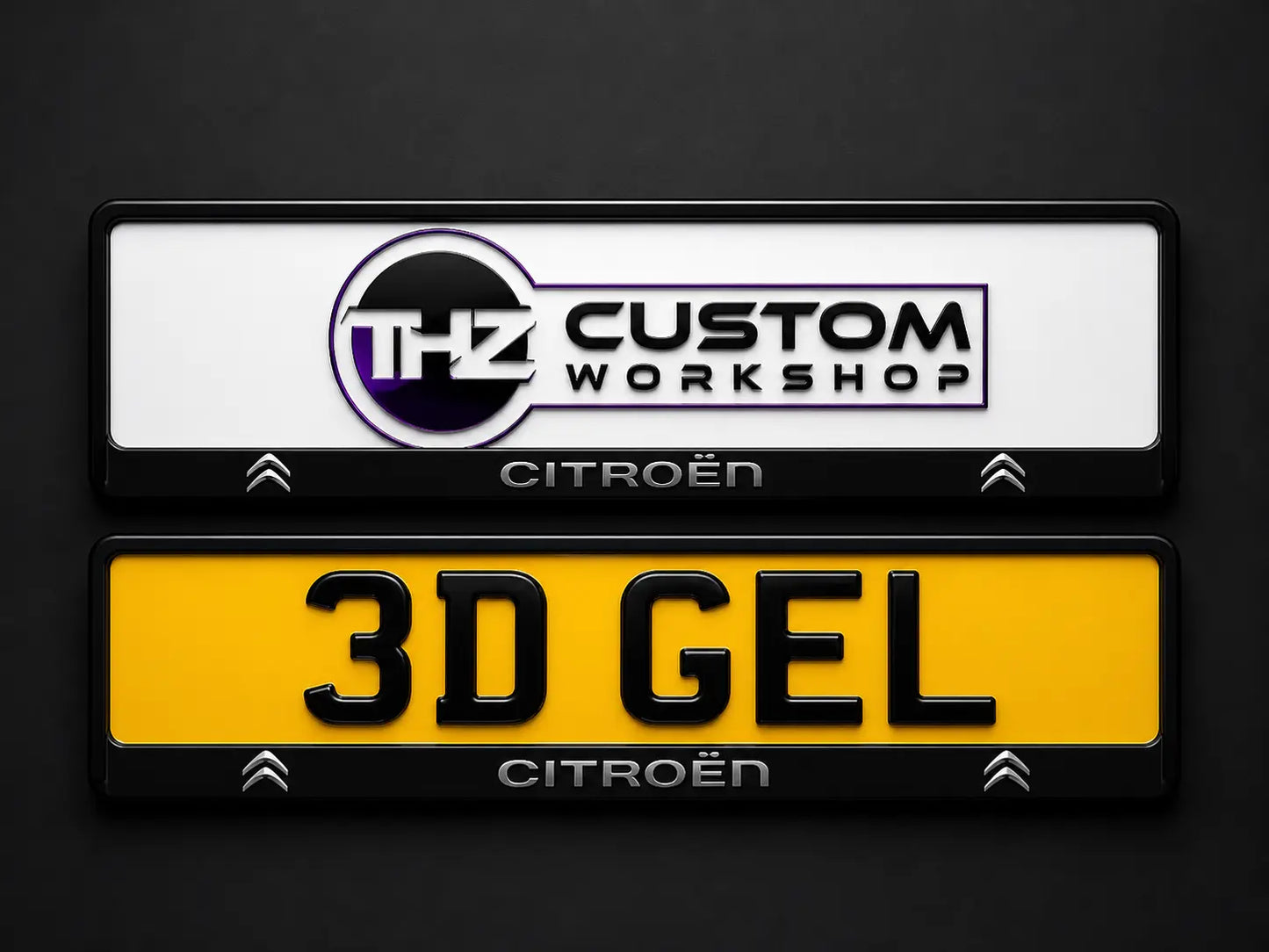 Citroen Line 3D Plate Holder Set THZ CUSTOM WORKSHOP