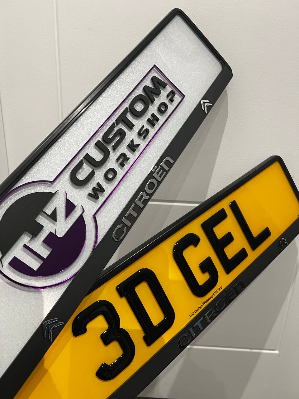 Citroen Line 3D Plate Holder Set