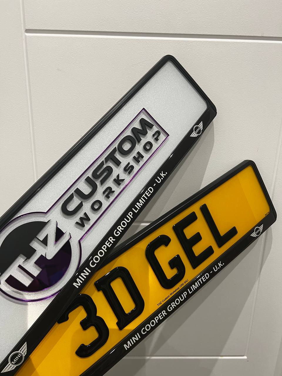 Mini Cooper Plate Holder Set