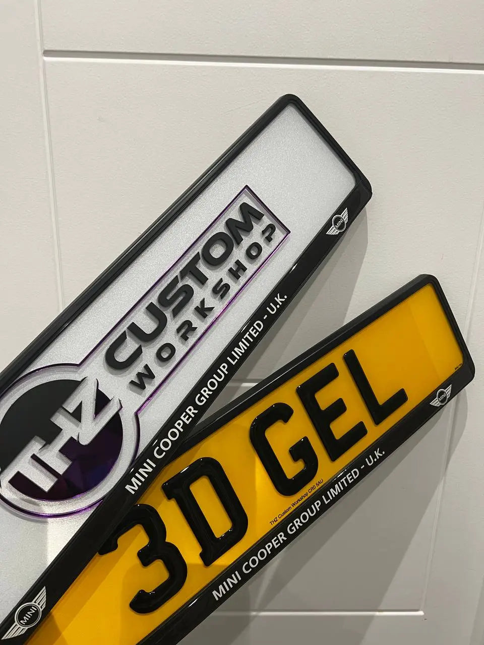 Mini Cooper Plate Holder Set
