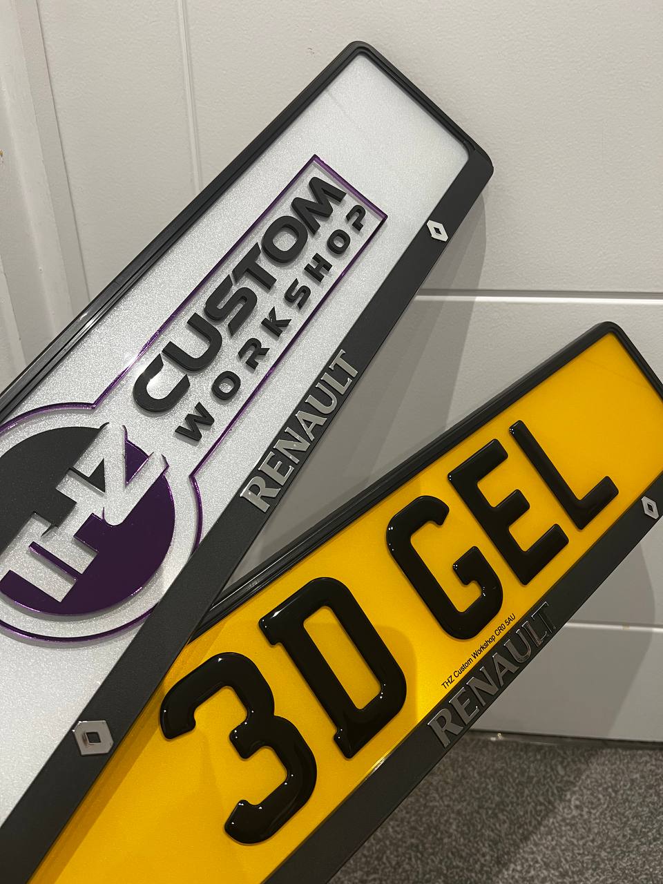 Renault 3D Plate Holder Set