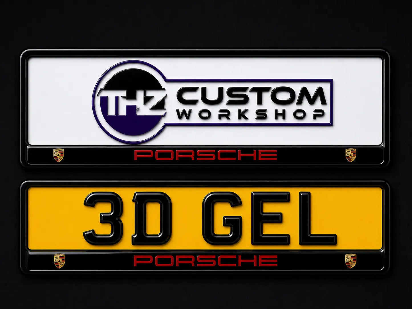 Porsche Plate Holder Set