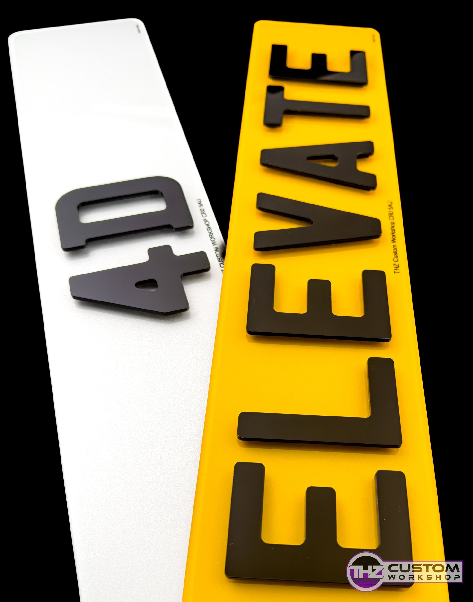 4D Number Plates Set
