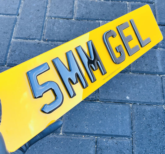 4D 5mm Gel Number Plate