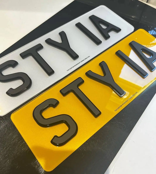 Short number plate