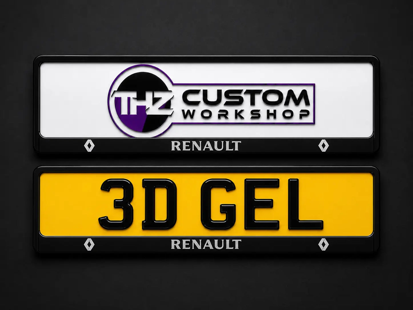 Renault 3D Plate Holder Set