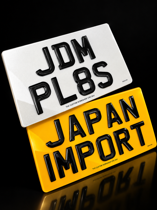 3D Gel Import Number Plates For JDM Vehicles