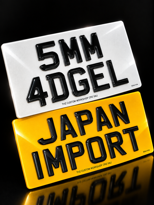4D Gel 5MM Import Number Plates For JDM Vehicles