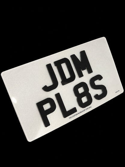 4D 3mm Import Number Plates For JDM Vehicles