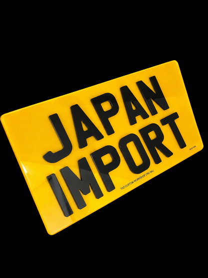 4D 3mm Import Number Plates For JDM Vehicles