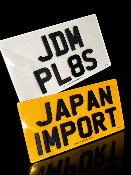 4D 3mm Import Number Plates For JDM Vehicles