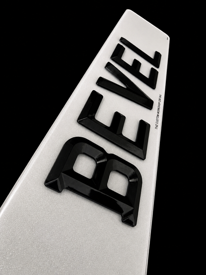 4D Bevel Number Plates Set