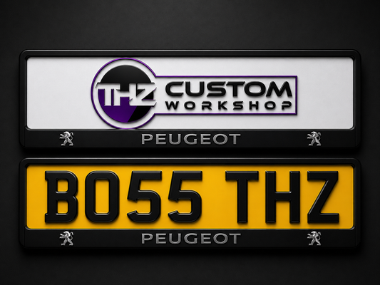 Peugeot 3D Plate Holder Set