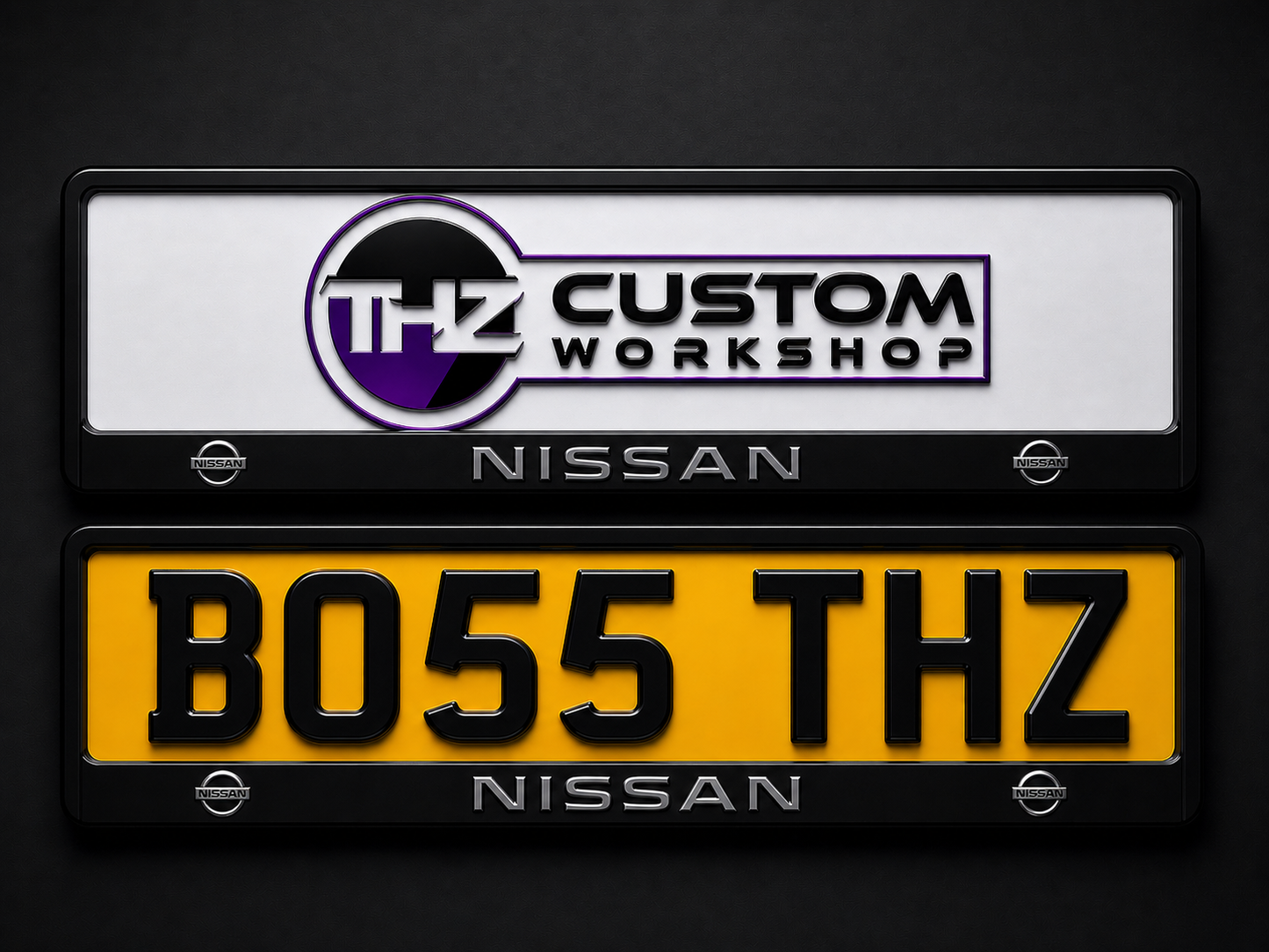 Nissan 3D Plate Holder Set