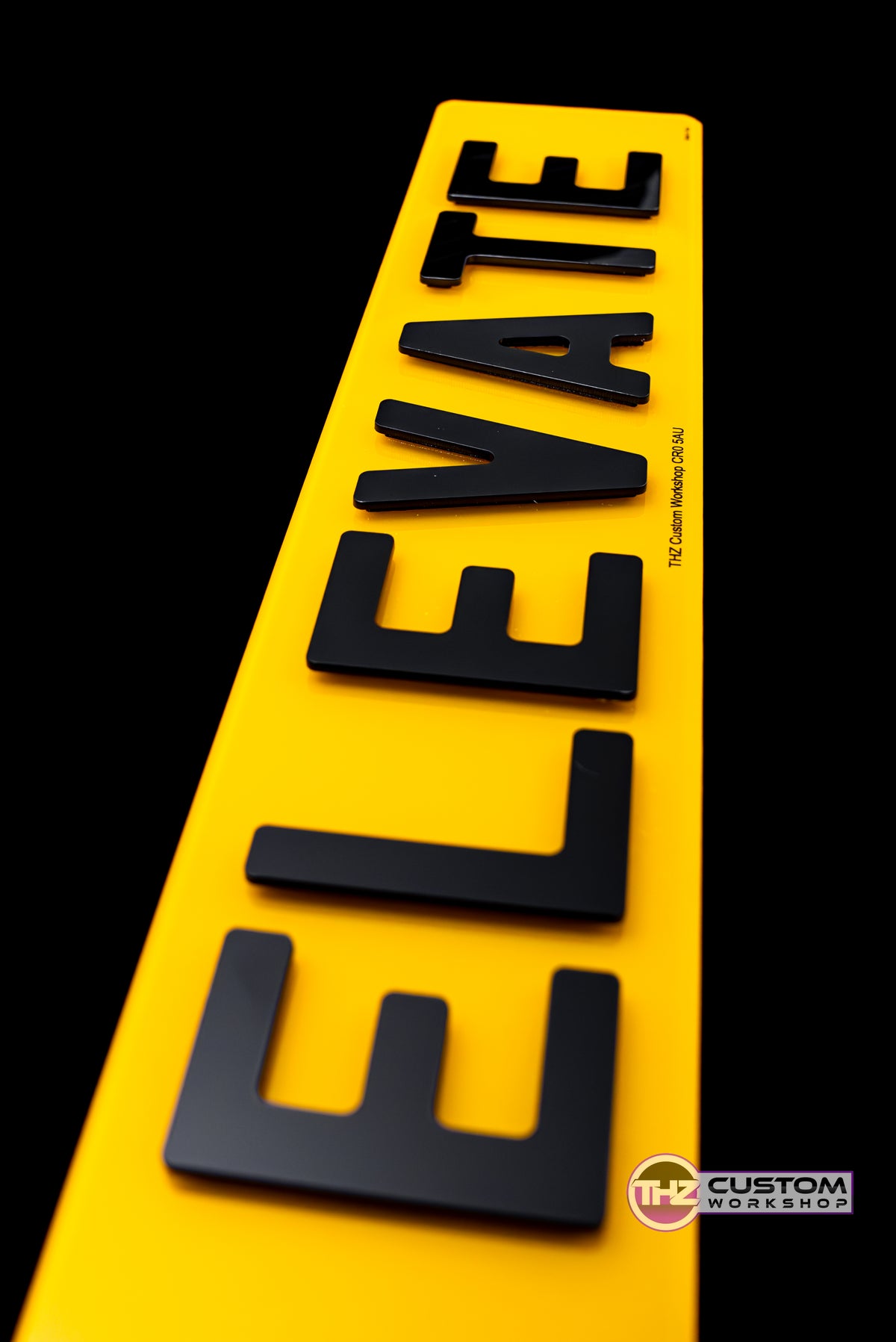 4D Elevate Number Plates Set | 4D Number Plates | THZ CUSTOM WORKSHOP