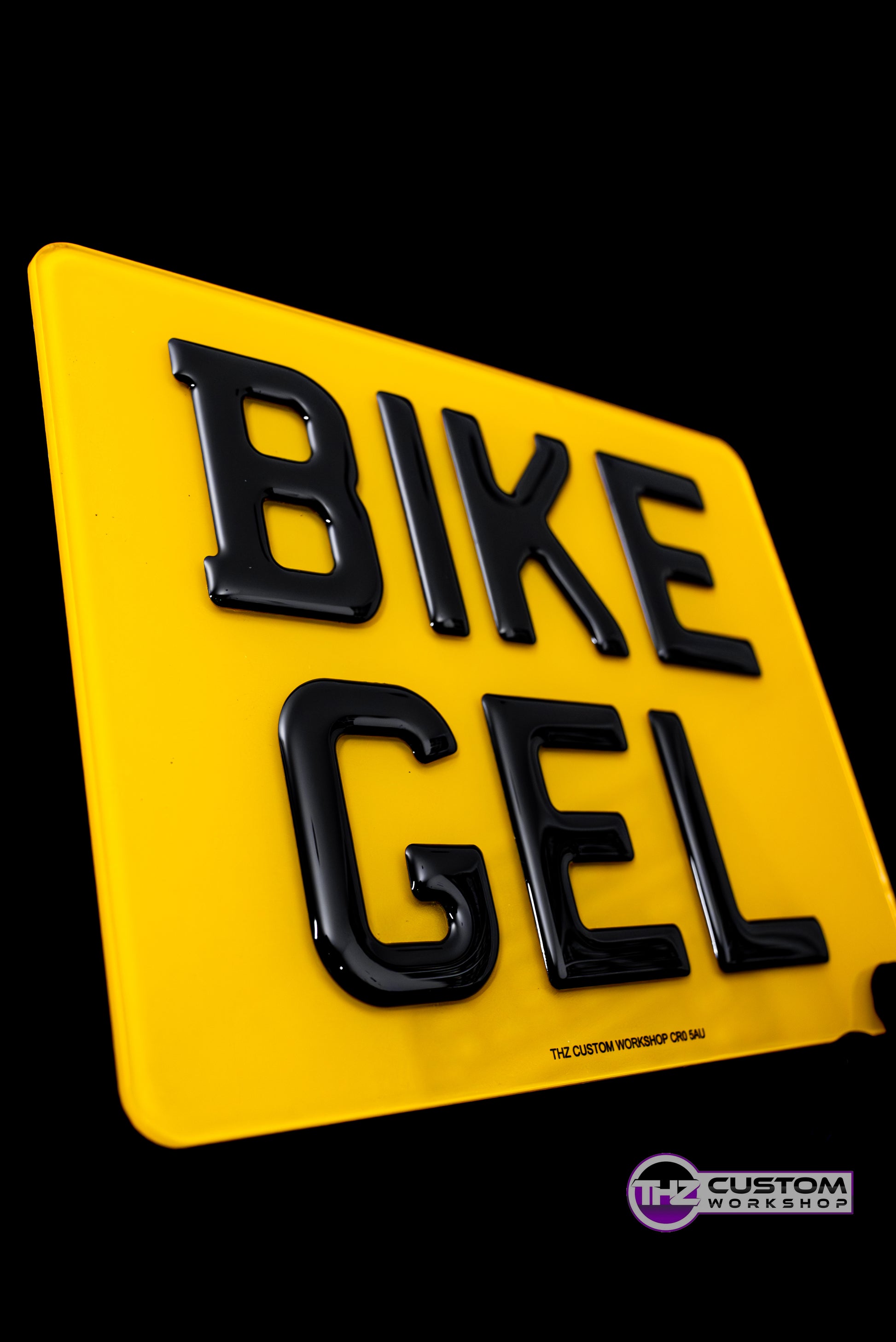 3D Motorbike Gel Number Plate