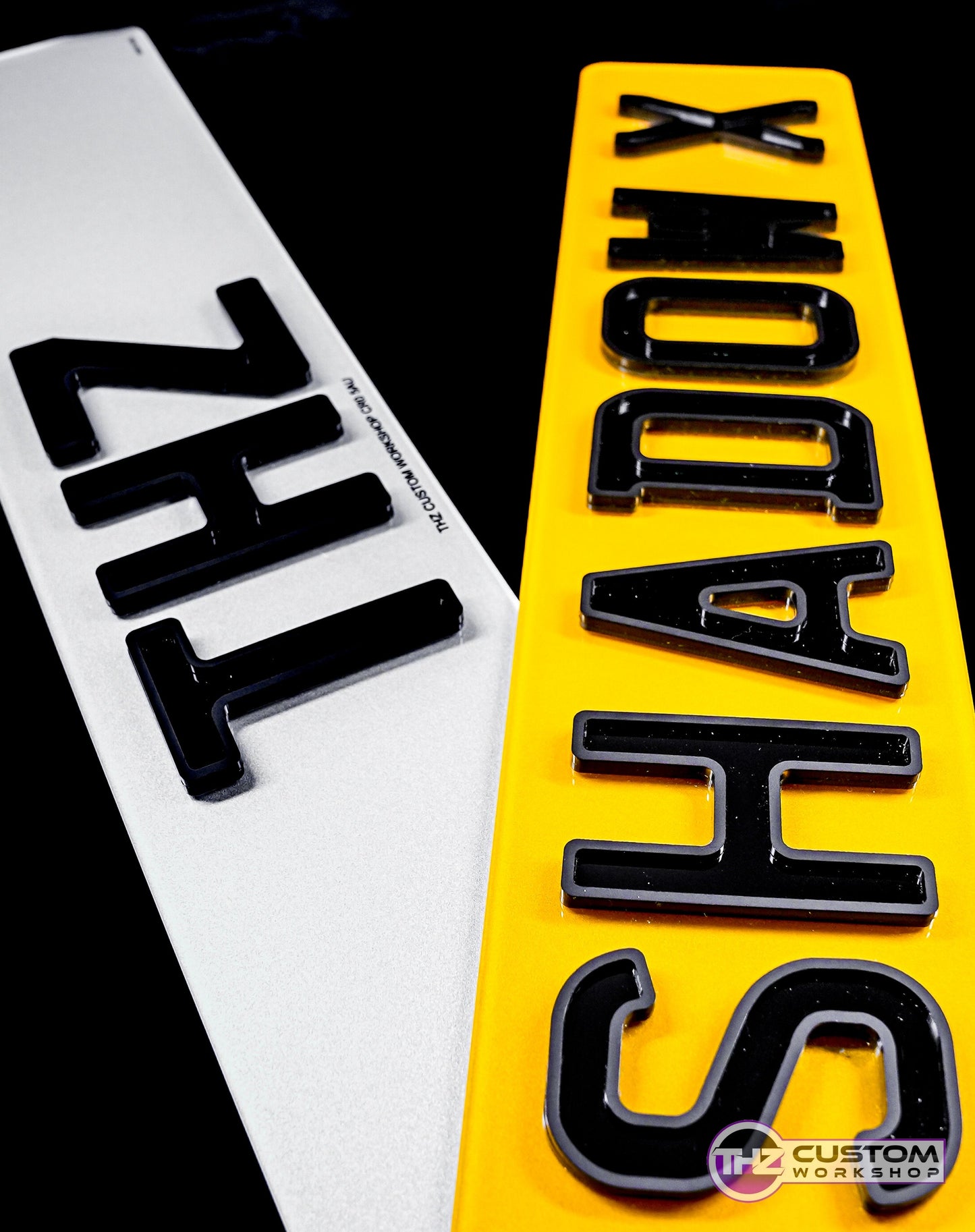 4D Shadow X Number Plates Set