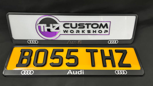 Audi 3D Plate Holder Set