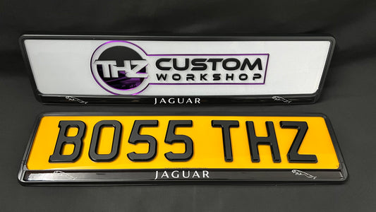 Jaguar Number Plate Holder Set