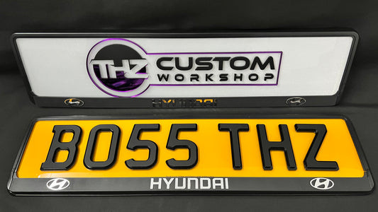 Hyundai 3D Number Plate Holder Set