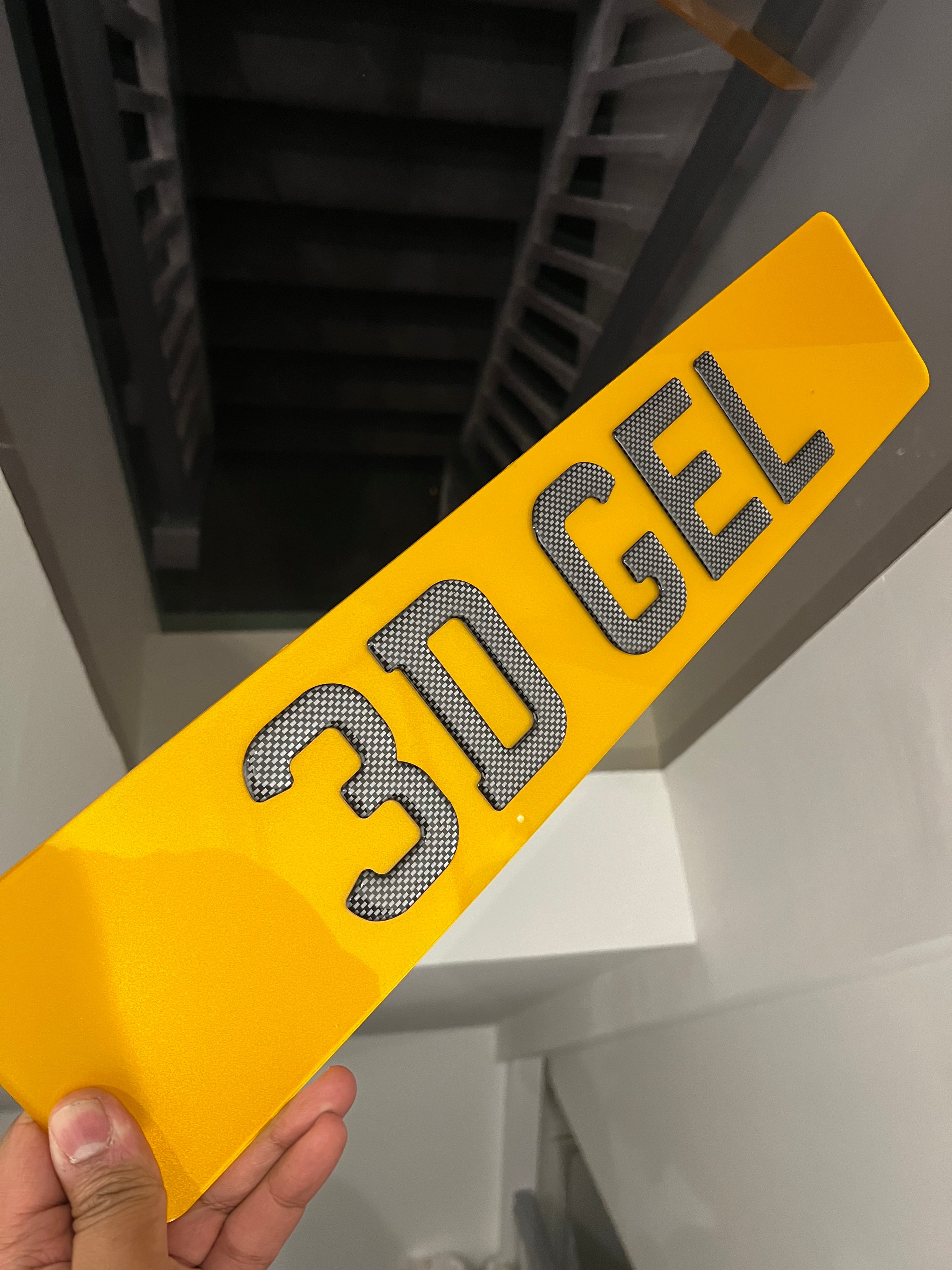 4D Carbon Gel (5MM) Number Plates | Carbon Fibre Style Plates | THZ ...