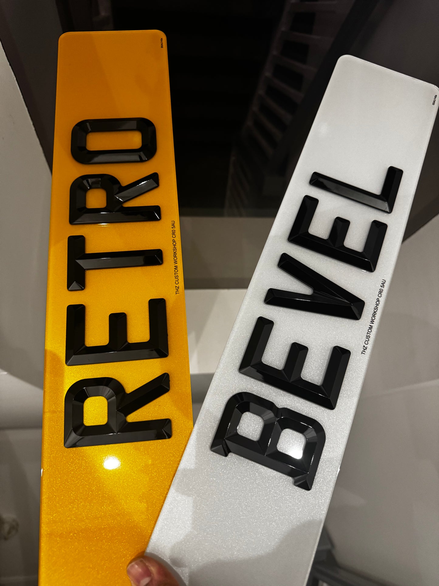 4D Retro Number Plates Set