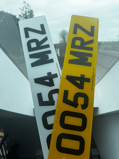 2D Printed Number Plates