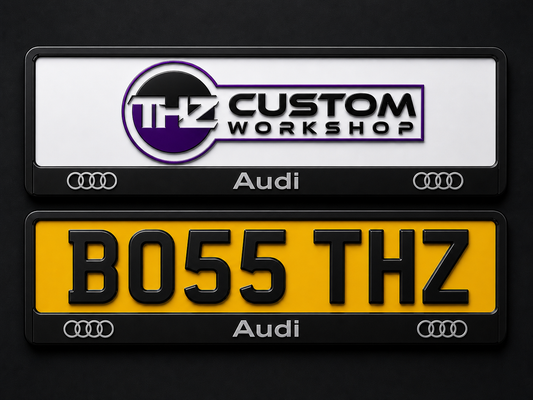 Audi 3D Plate Holder Set