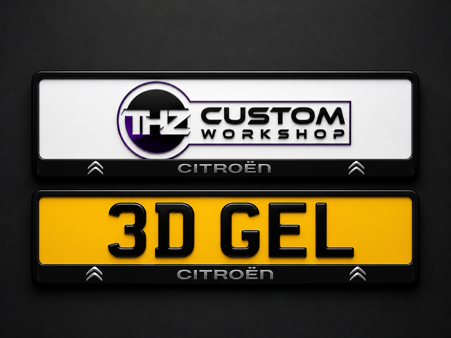 Citroen Line 3D Plate Holder Set