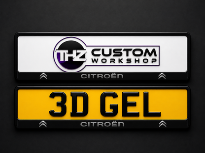 Citroen Line 3D Plate Holder Set