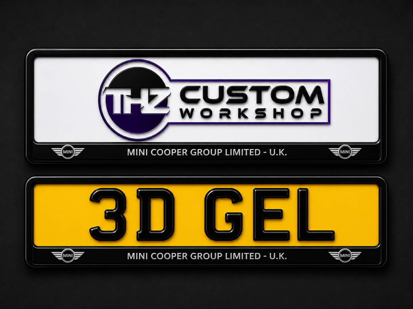 Mini Cooper Plate Holder Set
